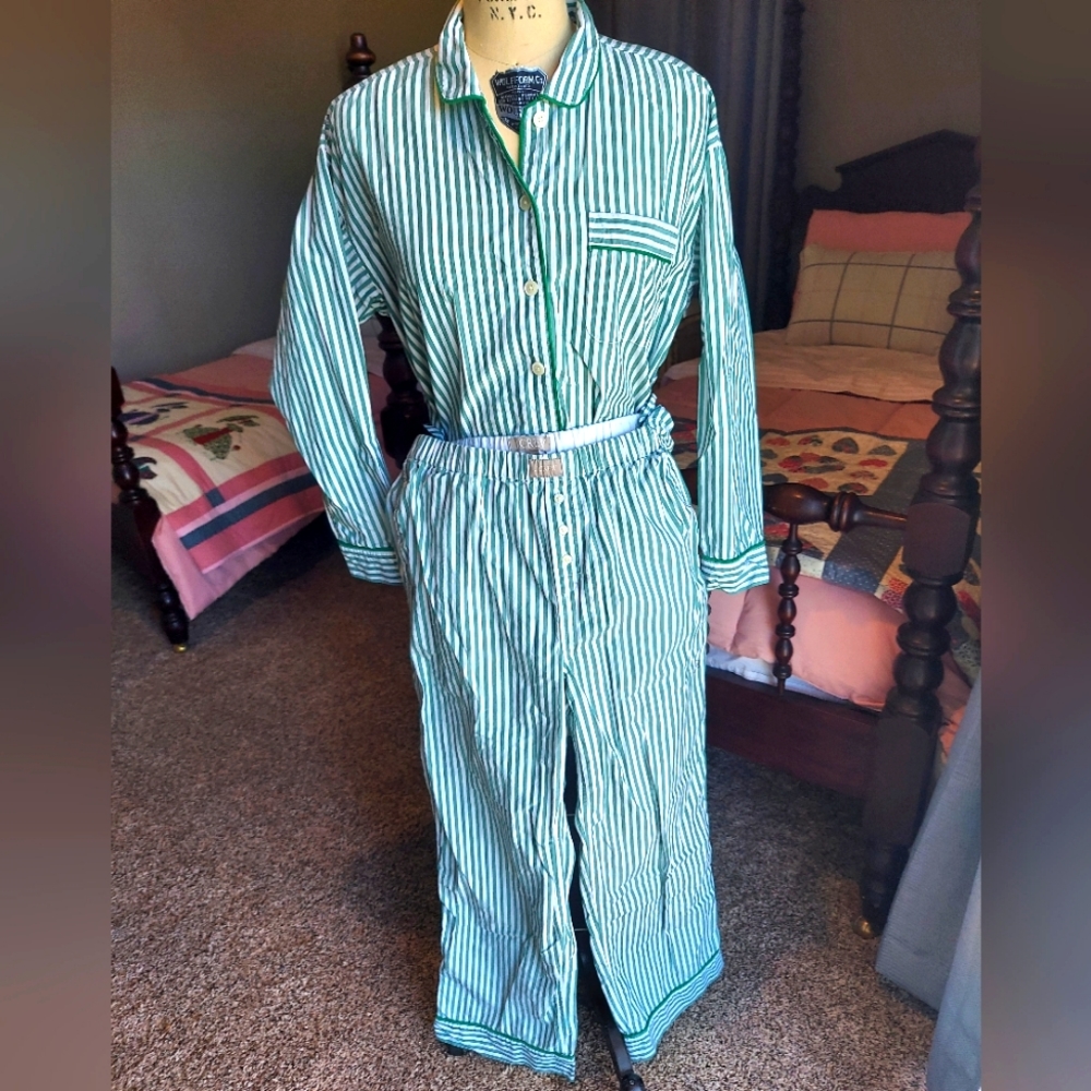 J. Crew Striped Cotton PJ'S